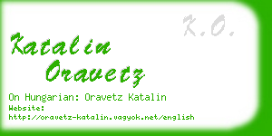 katalin oravetz business card